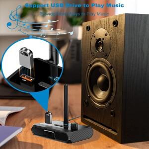 Bluetooth 5.3 오디오 수신기 AUX 3.5mm RCA 광 잭이있는 무선 어댑터 TV PC 스피커 자동차 용 디스크 지원