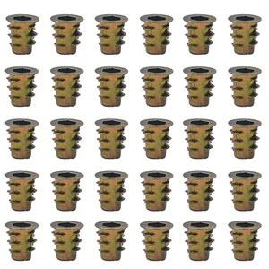 런씨웨이 30Pcs M5 x 10mm 아연 합금 나사산 인서트 너트, 육각 소켓 드라이브, 내부 커넥터, 캐비닛, 선반, DIY 목공 프로젝트용 목재 가구 고정 키트