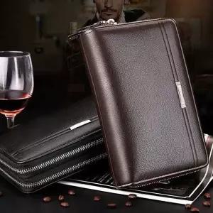 더블 지퍼 클러치 장지갑 남자지갑 카드 휴대폰 수납 정장 캐주얼룩 지갑 (WFKN9KO)