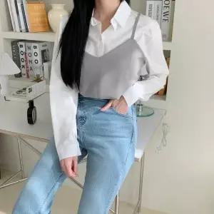 여름 랩 루그더 휴양지 데님 하객 쉬폰 크롭 (WFKNXPJ)