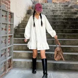 여성 봄 가을 프릴 캉캉 미니 원피스 키작녀원피스 OP0592S 빅사이즈 루즈핏