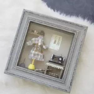 ksr 미싱 입체 액자 (2type) 인테리어 장식품 빈티지소품 WFJ2BBW