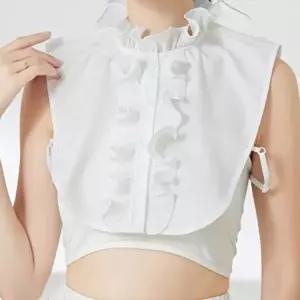여성 화이트 셔링 블라우스 넥케이프 이너블라우스-WFI8ZUI