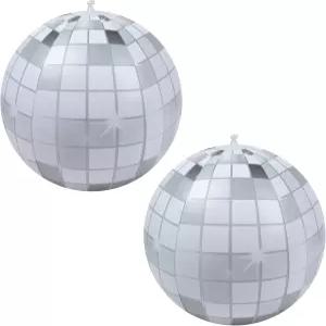 요그핏 2PCS /6PCS 디스코 볼 파티 장식용 20인치 풍선 음악 페스티벌 클럽 무대 소품용 그레이 및 화이트