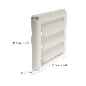 최대 공기 흐름과 해충 예방을 위한 루버 디자인의 4인치 외부 벽 환기 커버 야외 건조기 배기 캡