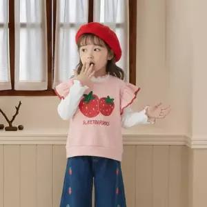 오렌지맘 레이스딸기조끼 26봄