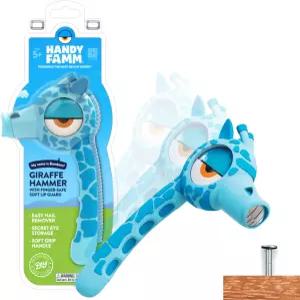 용 핸디팜 리얼 메탈 블루 기린 해머 특허받은 세이프티 마우스 슬리브 및 네일 리무버 5세 이상 를 위한