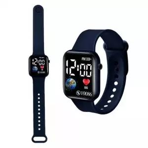 [에이치플러스몰]bns 전자 LED 학생 컬러 여자 남자 밴드 사각 손목 시계