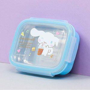 산리오 스텐 사각 밀폐 도시락 시나모롤 1P 점심 소풍