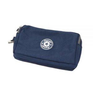 메이크업 블루 여성 수납 파우치 소품 다용도 분리 필통 3단 소품가방