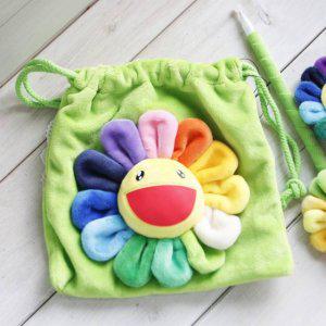 꽃 복조리 레인보우 캐릭터 필통 예쁜 다용도 천 해바라기 독특한 화장품