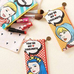 필통 예쁜필통 캐릭터필통 팝아트 파우치 다용도파우치 빠띠라인 팝아트파우치