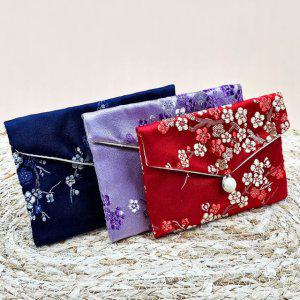 전통소품 전통 한국기념품 외국인선물 자수 비단 동전지갑 한복소품 카드지갑