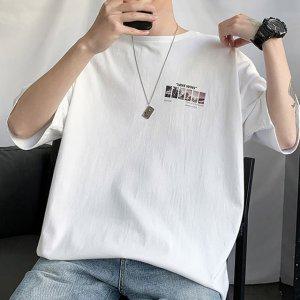 브이넥반팔티 스타일 면 반팔 소재 남성반팔 브