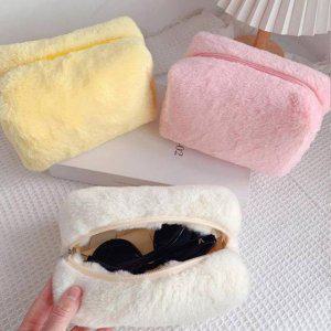 퍼 귀여운 다용도 필통 부드러운 털필통 파우치 박스 털파우치 느낌상점