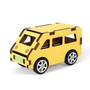 나무모형 DIY 버스 디오라마 유치원 미니 미