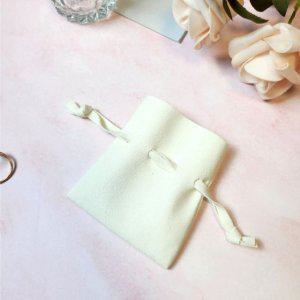 주얼리파우치 화이트 주머니 극세사 초미니파우치 악세사리파우치 파우치