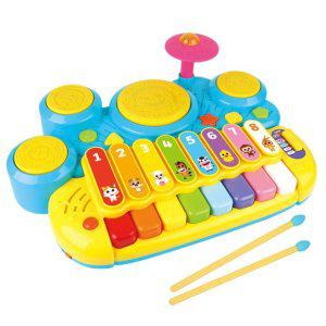 바니랜드 악기놀이 핑크퐁 아기 상어 드럼 실로폰 피아노