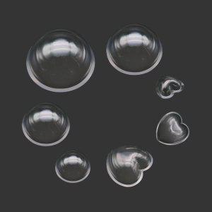 원형 - 소 아크릴 투명 반구 중 하트