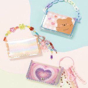 투명 PVC가방 키트 반짝반짝 글리터 카드지갑