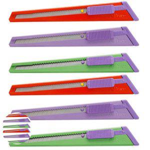 테이프컷팅기 휴대용 포장 커터칼 카팅기 201 커터칼 오토락 캇타 10개입 1박스 색상랜덤