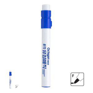 네임펜 사각 다용도 꾸미기 사이펜 두꺼운 옥타곤 8각 유성매직 가는둥근닙 12개입 파랑색