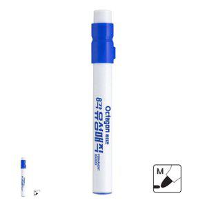 네임펜 사각 다용도 꾸미기 사이펜 두꺼운 옥타곤 8각 유성매직 굵은둥근닙 12개입 파랑색