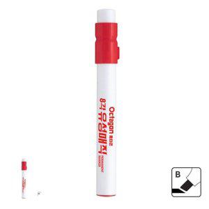 네임펜 사각 유용한마카 다용도 꾸미기 사이펜 옥타곤 8각 유성매직 사각닙 12개입 빨강색