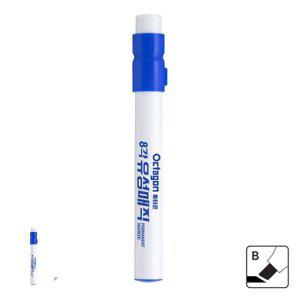 네임펜 사각 유용한마카 다용도 꾸미기 사이펜 옥타곤 8각 유성매직 사각닙 12개입 파랑색