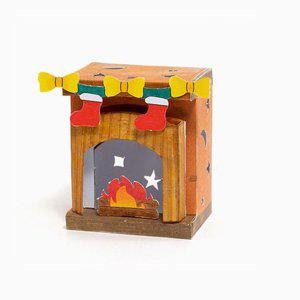 벽난로 종이 크리스마스 무드등 종이무드등 단품