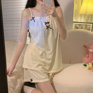 당근파자마 여자잠옷 여름잠옷 실크잠옷 원피스잠