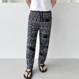 파자마 시원한잠옷 여름 잠옷 바지 실크잠옷 밴