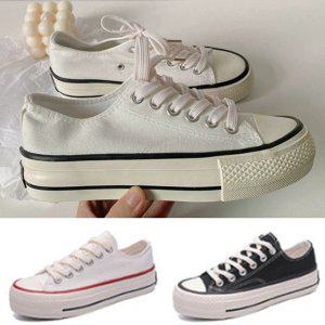 데일리룩굽보강 플랫굽 우먼 무지퍼셀 운동화 TG512