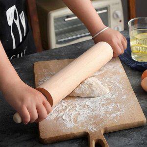 밤나무 밀대 대형 롤러 반죽용 주방 필수품 반죽 롤링 도구