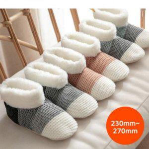 니트구조 위플 털안감 덧신 모던니트양말 동계용 홈슬리퍼 덧신 수면 양말 동절기 샌들