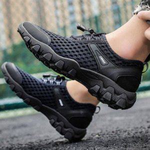 메쉬구조원단 남성용 리조트룩 바다환경 통기구조 품질 통풍 풋웨어 편안함 라이트웨이트 트레이닝화 유니