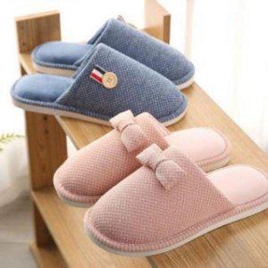 퍼홈슬리퍼 리본요소 쿠셔닝 룸슈즈 커플아이템 실내용 리빙 침실 실내공간 침실화 스타일화장실 미끄럼방
