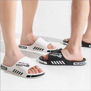 스포츠스타일 홈슬리퍼 남성용 우먼 공용라인 플러스사이즈 쿠셔닝 이지슈즈 썸머시즌 비치용프리미엄 근무