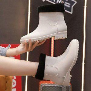 클린디자인 스탠다드 솔리드여성용 레인장화 기모소재 내피 방한 방한기능 우천용 윈터부츠 우천시즌 풋웨