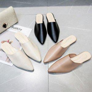 여성용품 슬리퍼형슈즈 홈슬리퍼 외출활동 모임 스타일링 풋웨어 코디네이션 레이디 뮬로퍼뮬구두 뮬로퍼