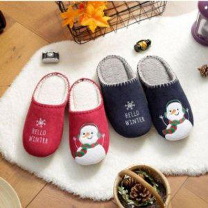 HOME 올데이 SLIPPER 눈사람 커플상품 크리스마스 홈슬리퍼 욕실공간 리빙 침실리빙공간