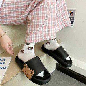 레이디 실내용 샌들 편안함 캐릭터디자인 우먼 앞막힌 캐릭터감성 스쿨라이프 푹신함베스트 사무용