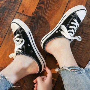 우먼 스트릿슈즈 착화감 이지캐주얼 스타일 캔버스원단 슬리퍼형슈즈 러닝화 어글리슈즈 슈즈류 조깅화 베