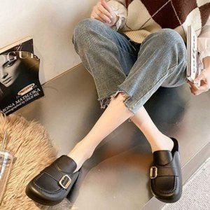 머스트해브 여성용품 미니멀스타일 로퍼화 패션스타일 버클고정포인트디자인 외출착용 스타일링 홈슬리퍼