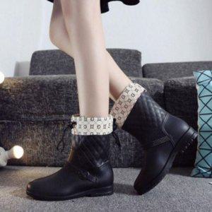 우먼 트렌드 내추럴 보온안감 우천 베이직 부츠화 레인장화올데이 풋웨어 캐주얼화 하절기 통굽힐 슬립형