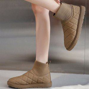 풋웨어 니트삭스 기모원단 동계용 패딩소재 올데이 체크디자인스타일 윈터부츠 이지슈즈