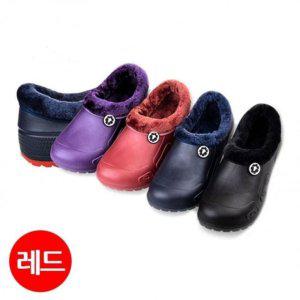 슬리퍼 멀티용도 택1 커밍 보온화 보온실내화 레드 방한 퍼 방한기능올데이 룸슈즈 내피