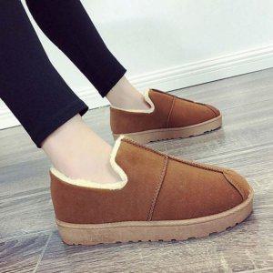 베이지색 여성로퍼 퍼슈즈류 스웨이드가죽 캐주얼모카신 퍼원사 내화 이지슈즈 한겨울 로퍼퍼유니크 부츠화