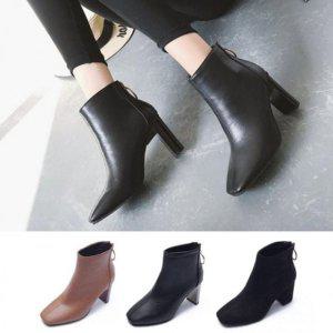 어텀 레이디 각도 윈터부츠 숏부츠모던 미드힐 앵클형 여성용 삭스슈즈 슈즈