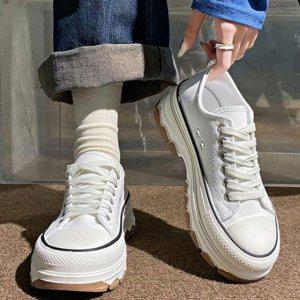 모던 내추럴 우먼 플랫폼굽 힐업운동화 스포츠화 패션스타일 풋웨어 어글리슈즈 신발 조깅화 이지슈즈 슬립